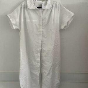 Sonja hvid lang skjorte med korte ærmer