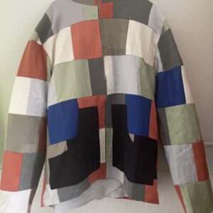 Dawn patchwork jakke med hætte